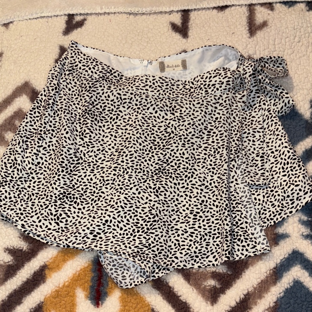 Altar'd State Black and White Patterned Skort